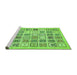 Sideview of Machine Washable Abstract Green Modern Area Rugs, wshabs535grn