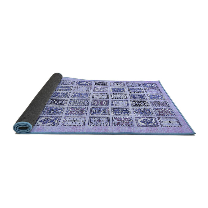 Sideview of Abstract Blue Modern Rug, abs535blu