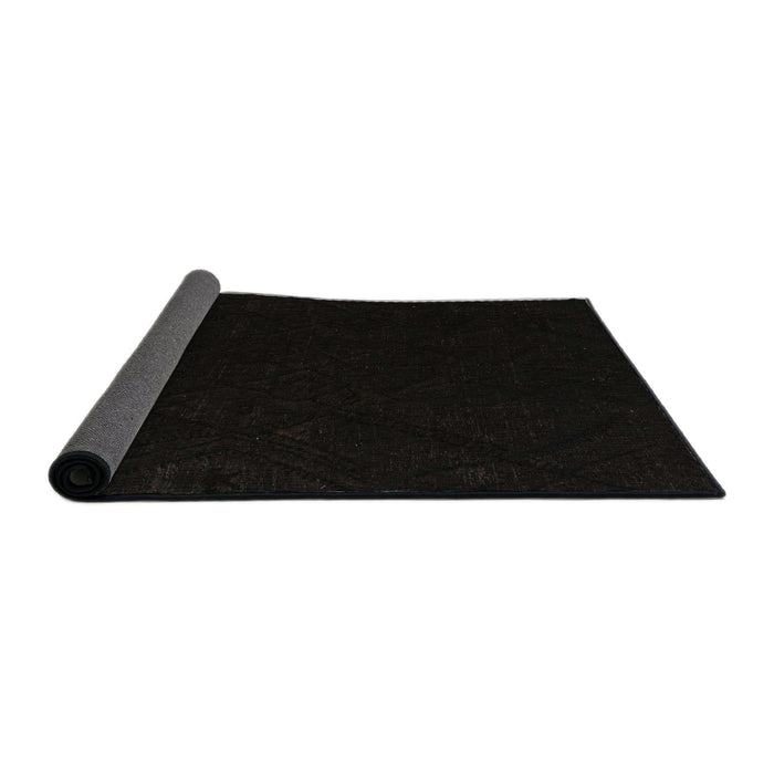 Sideview of Abstract Black Modern Rug, abs5360