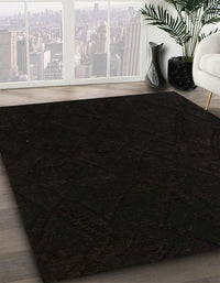 Abstract Black Modern Rug, abs5360