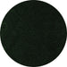 Round Machine Washable Abstract Emerald Green Modern Area Rugs, wshabs5360emgrn