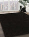 Abstract Black Modern Rug in Family Room, abs5360