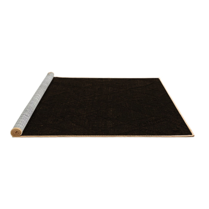 Sideview of Machine Washable Abstract Brown Modern Rug, wshabs5360brn