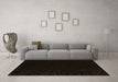 Machine Washable Abstract Brown Modern Rug in a Living Room,, wshabs5360brn