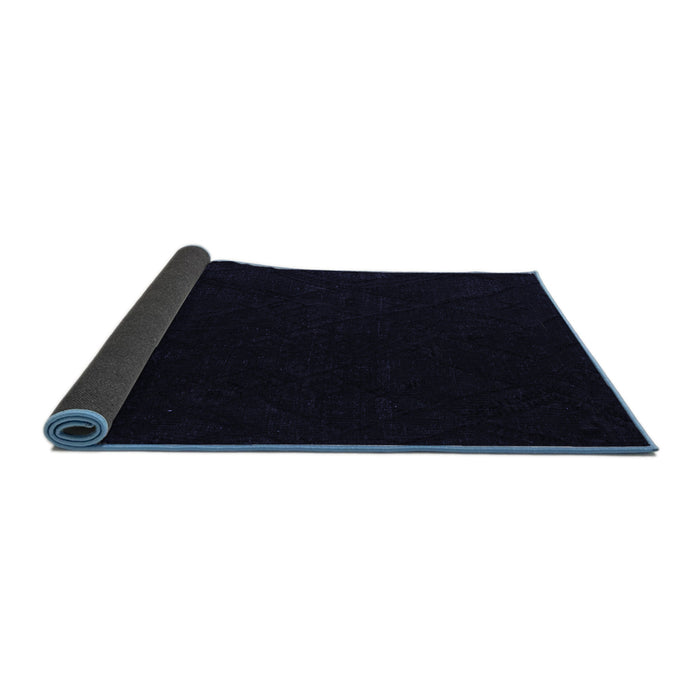 Sideview of Abstract Blue Modern Rug, abs5360blu