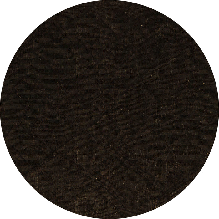 Round Abstract Brown Modern Rug, abs5360brn