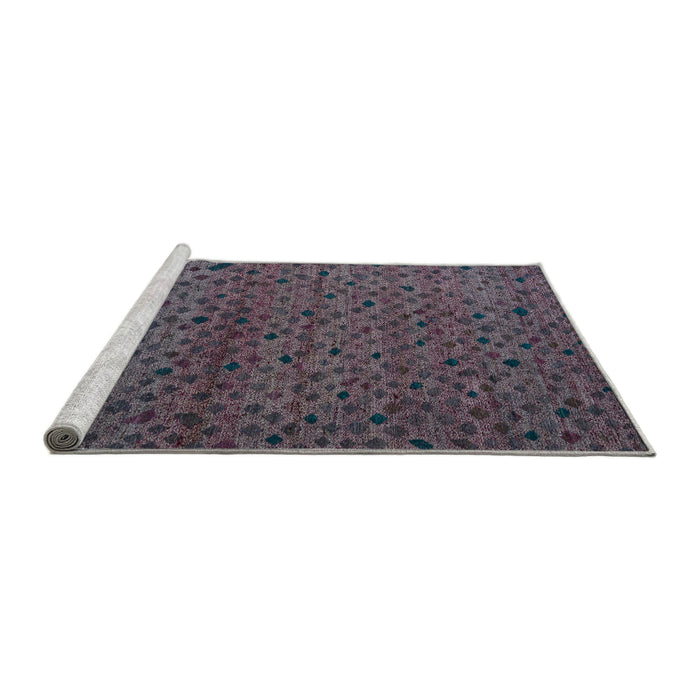 Sideview of Machine Washable Abstract Black Rug, wshabs5361