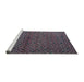 Sideview of Machine Washable Abstract Black Rug, wshabs5361