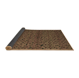 Sideview of Abstract Brown Modern Rug, abs5361brn