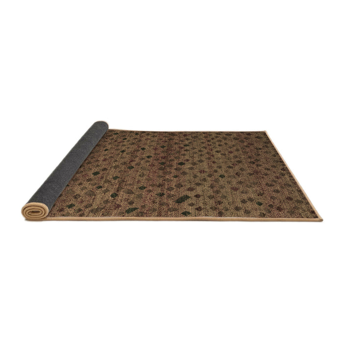 Sideview of Abstract Brown Modern Rug, abs5361brn