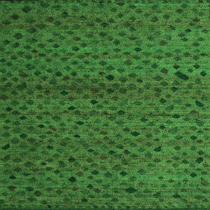 Square Machine Washable Abstract Green Modern Area Rugs, wshabs5361grn