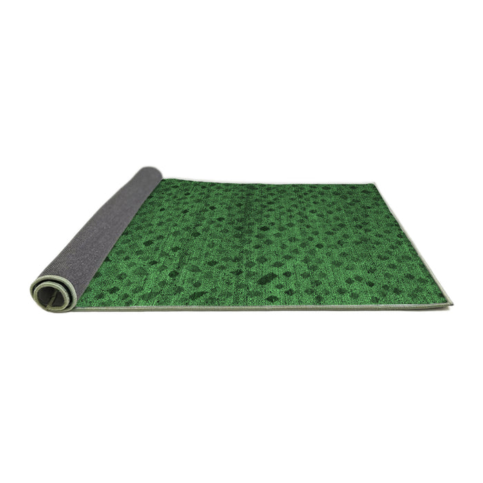 Sideview of Abstract Emerald Green Modern Rug, abs5361emgrn