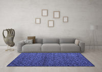 Machine Washable Abstract Blue Modern Rug, wshabs5361blu