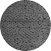 Round Abstract Gray Modern Rug, abs5361gry