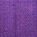 Square Machine Washable Abstract Purple Modern Area Rugs, wshabs5361pur