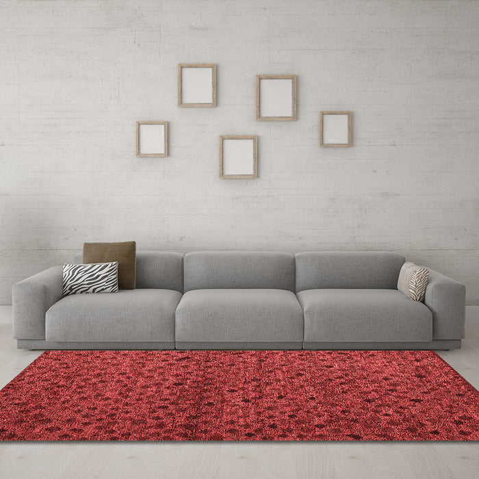 Modern Red Washable Rugs