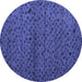 Round Abstract Blue Modern Rug, abs5361blu