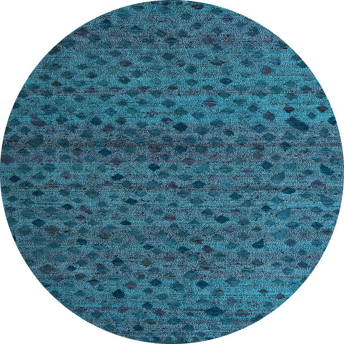 Round Machine Washable Abstract Light Blue Modern Rug, wshabs5361lblu