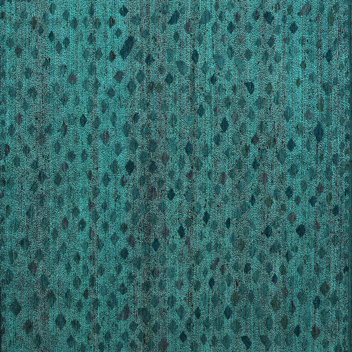 Square Machine Washable Abstract Turquoise Modern Area Rugs, wshabs5361turq