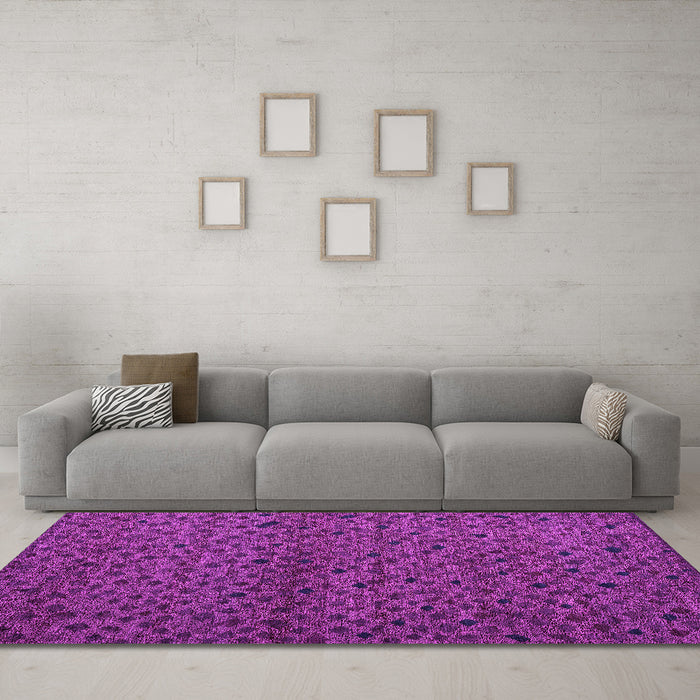 Machine Washable Abstract Pink Modern Rug in a Living Room, wshabs5361pnk