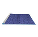 Sideview of Machine Washable Abstract Blue Modern Rug, wshabs5361blu