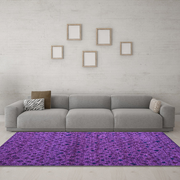 Machine Washable Abstract Purple Modern Area Rugs in a Living Room, wshabs5361pur