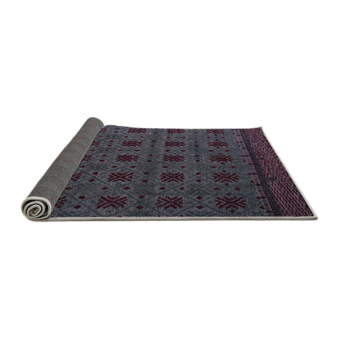 Sideview of Abstract Charcoal Black Modern Rug, abs5362