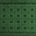 Square Abstract Emerald Green Modern Rug, abs5362emgrn