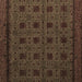 Square Machine Washable Abstract Brown Modern Rug, wshabs5362brn