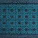 Square Machine Washable Abstract Light Blue Modern Rug, wshabs5362lblu