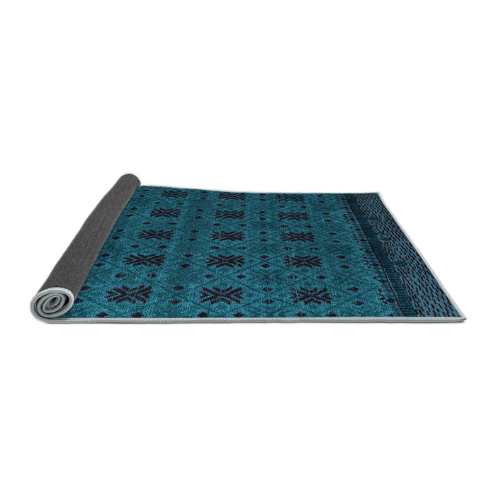Sideview of Abstract Light Blue Modern Rug, abs5362lblu