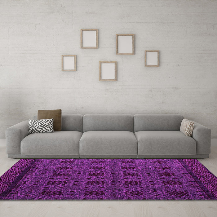 Machine Washable Abstract Pink Modern Rug in a Living Room, wshabs5362pnk