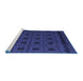 Sideview of Machine Washable Abstract Blue Modern Rug, wshabs5362blu