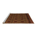 Sideview of Machine Washable Abstract Orange Modern Area Rugs, wshabs5362org