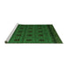 Sideview of Machine Washable Abstract Green Modern Area Rugs, wshabs5362grn