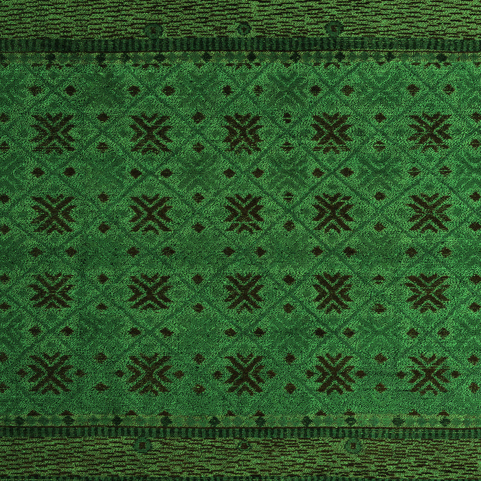 Square Abstract Green Modern Rug, abs5362grn