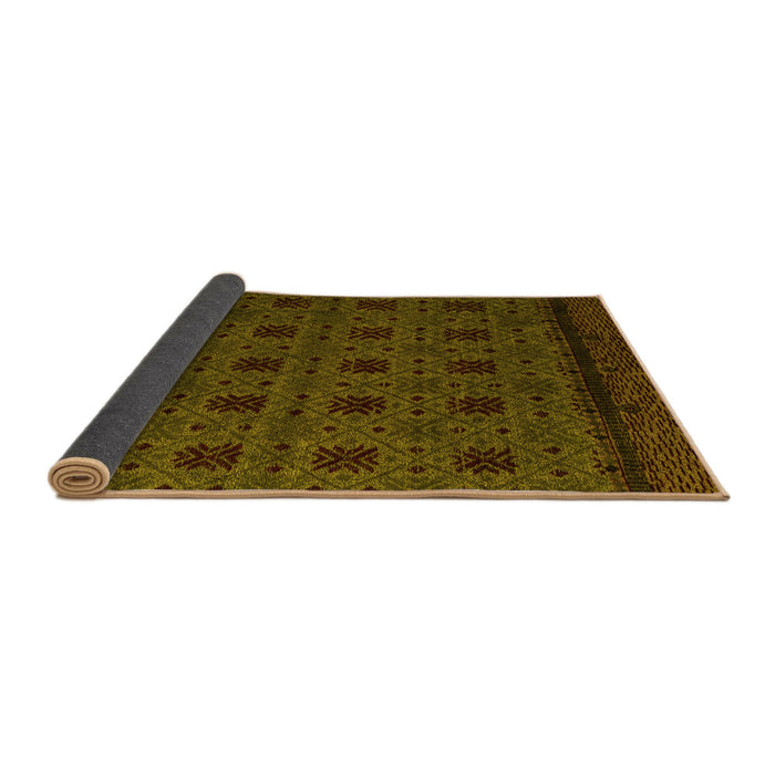 Sideview of Abstract Yellow Modern Rug, abs5362yw