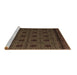 Sideview of Machine Washable Abstract Brown Modern Rug, wshabs5362brn