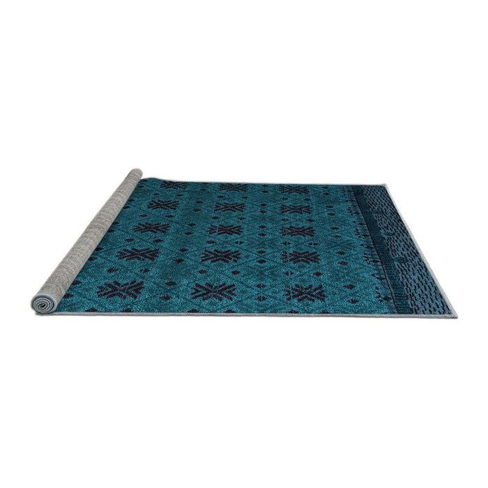 Sideview of Machine Washable Abstract Light Blue Modern Rug, wshabs5362lblu