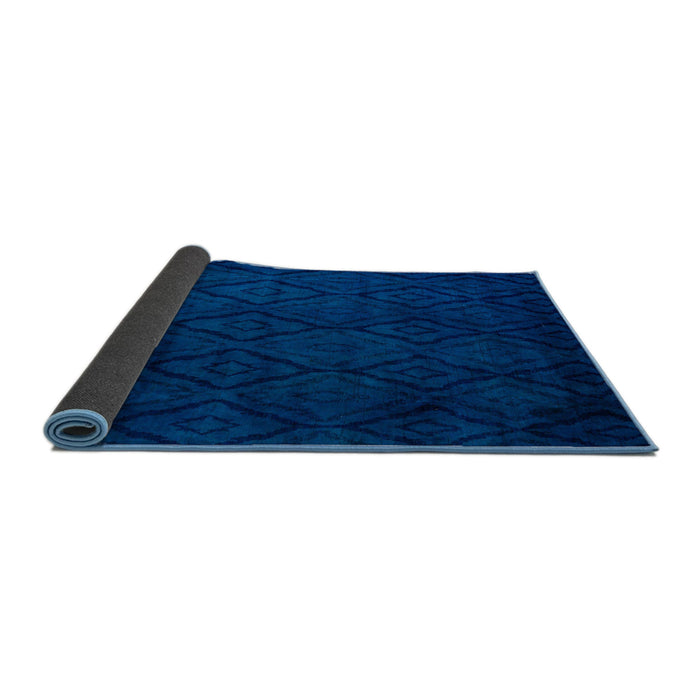 Sideview of Abstract Cobalt Blue Persian Rug, abs5363