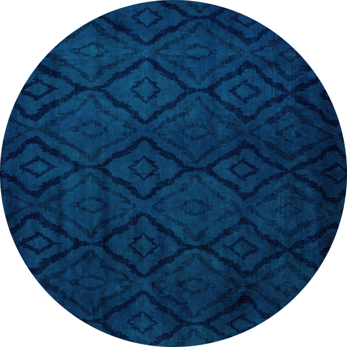 Round Machine Washable Persian Turquoise Bohemian Area Rugs, wshabs5363turq