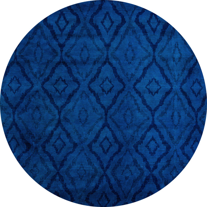 Round Persian Light Blue Bohemian Rug, abs5363lblu