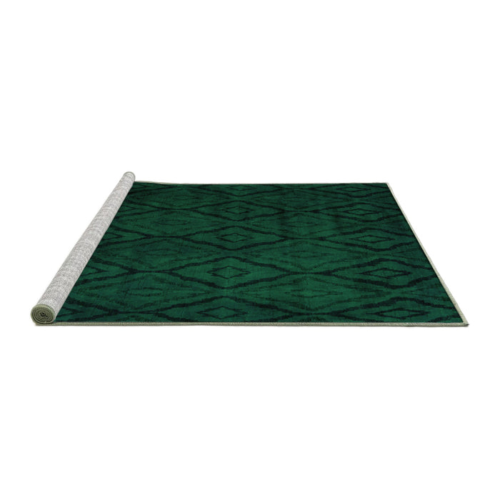 Sideview of Machine Washable Persian Green Bohemian Area Rugs, wshabs5363grn