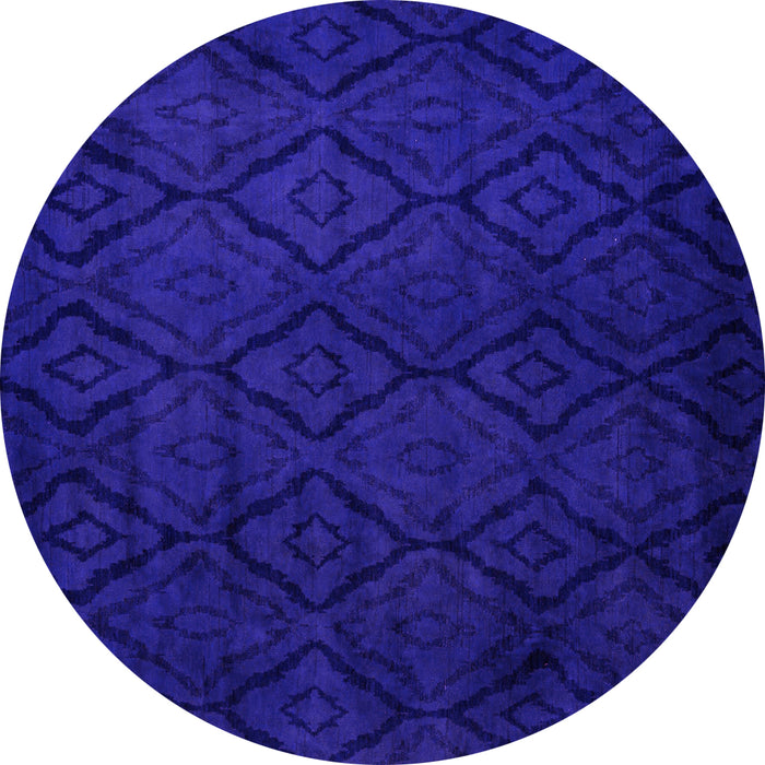 Round Machine Washable Persian Pink Bohemian Rug, wshabs5363pnk