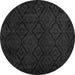 Round Persian Gray Bohemian Rug, abs5363gry