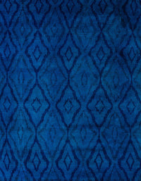 Machine Washable Abstract Cobalt Blue Rug, wshabs5363