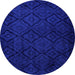 Round Persian Blue Bohemian Rug, abs5363blu