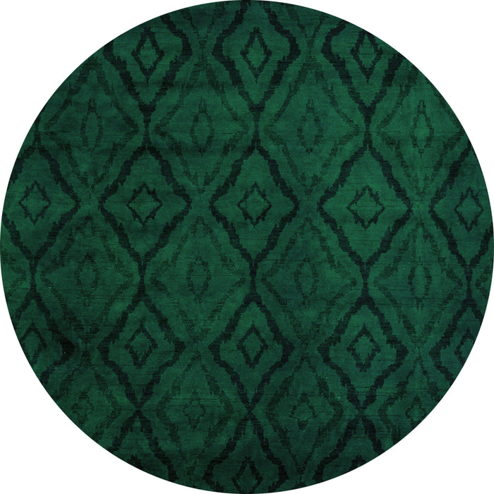 Round Persian Green Bohemian Rug, abs5363grn