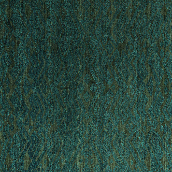 Square Machine Washable Abstract Turquoise Modern Area Rugs, wshabs5364turq