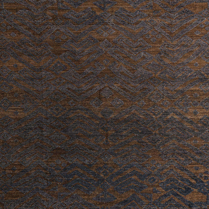 Abstract Coffee Brown Modern Rug, abs5364